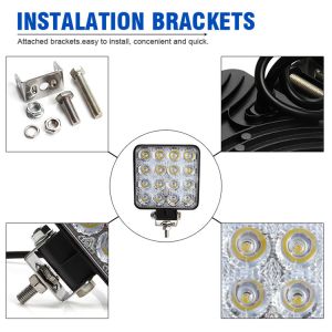 Spot 4WD Truck 36V 48W Waterproof LED Work Lights