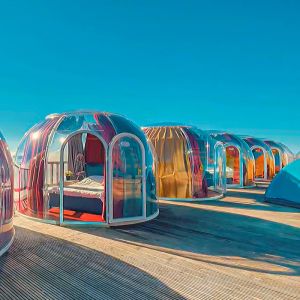 Waterproof Windproof Camping Polystyrene PC Bubble Tent Transparent Dome House