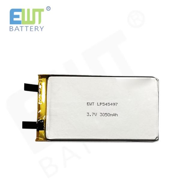 Lithium Polymer Battery LP545497 3.7V 3050mAh with Overcharge Protection and PCB
