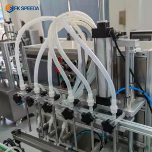 FKF815 Full Automatic 6 Nozzles 20l Liquid/Engine Oil/Paint Filling Machine for