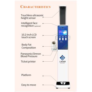Bmi Coin Operated Ultrasonic Measuring Height And Weight Scale With Printer
