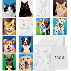 3mm Thickness Pre Drawn Outline Sketched Canvas For Kid Beginners Student Adults