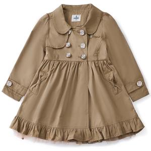 China 110cm Baby Girl Coat Cloak Children's Mid Length Fashion Windbreaker Coat on sale