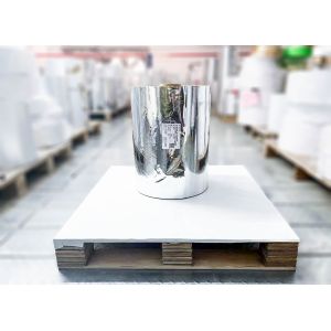 Tire Rubber Glue Light Silver BOPP Jumbo Roll Label 75μ Face Thickness Silver