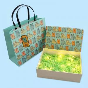 China Customized Handmade Recycled Paper Gift Box 30gsm-160gsm Flat Paper Rope Bag on sale