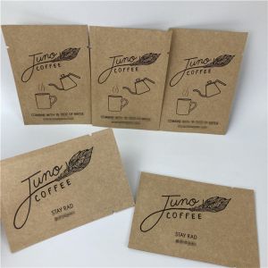 Three Side Sealed Mylar Kraft Paper Bag Custom Printing Biodegradable Paper