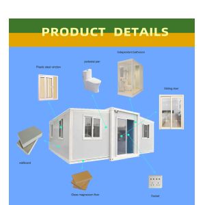 Prefabricated Luxury Living Expandable Container House Steel Structure Frame