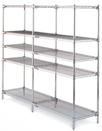 Quality Chrome Industrial Wire Shelving  , 5 Tiers ESD Rack PCB Wire Mesh Shelving System For Electronics Industry wholesale