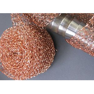4 Strand 0.15MM Knitted Wire Mesh Pure Copper Round Flat Wire SGS Certificated