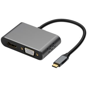 New USB-C to HDMI 2.0b (4K 60Hz) or VGA 1080p for connectivity to a monitor or display