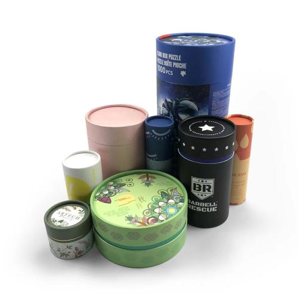 Printed Paper Tube Food Packaging With Matt Lamination Customizable Design