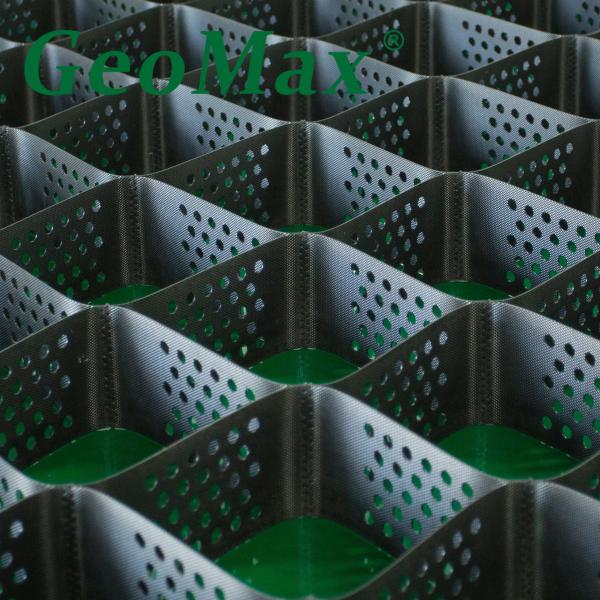 Quality BLACK HDPE GEOCELL 120MM HEIGHT 356MM WELDING SPACE FOR CARPARK SURFACES STANDARD VEHICLES LIGHT-DUTY INDUSTRIAL SITES wholesale