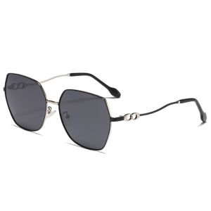 China Hollow Gradient Color Metal Frame Sunglasses Polarized For Women on sale