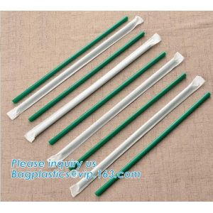 Disposable Plastic Compostable Straw Biodegradable Flexible PLA Drinking Straw