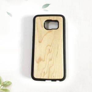 TPU Wood Samsung Galaxy Case Anti - Static Custom Design Available
