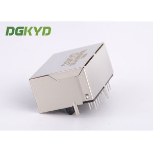 PCB mount 10 / 100 BASE 2 Port RJ45 Network Connector with Lan Transformer