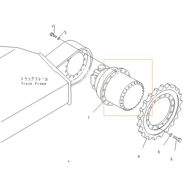 203-27-00070 Final Drive Assembly For PC120-5 SH120A1 PC100-5