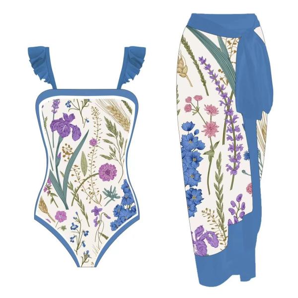 Fringed Bikini Three Piece Swimwear Ladies Flash Cloth 3 Piece Swimming Suit