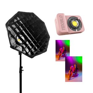 Full Rgb Color Cob Video Led Fill Light 60w 7500k Rosco Gel Mode Photo Lighting