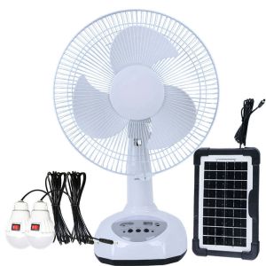 Multifunctional High Speed Electric Solar Rechargeable Fan 3 Blades