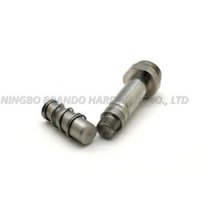 Thread Connection Silvery Solenoid Stem High Precision With External Spring
