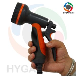 Garden Plastic 8 Function Spray Hose Nozzle With Click Quick Connect For