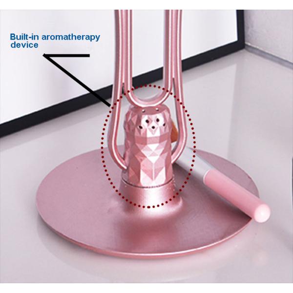 ABS Material Heart Shape LED Lighted Makeup Mirror With Aromatherapy Device