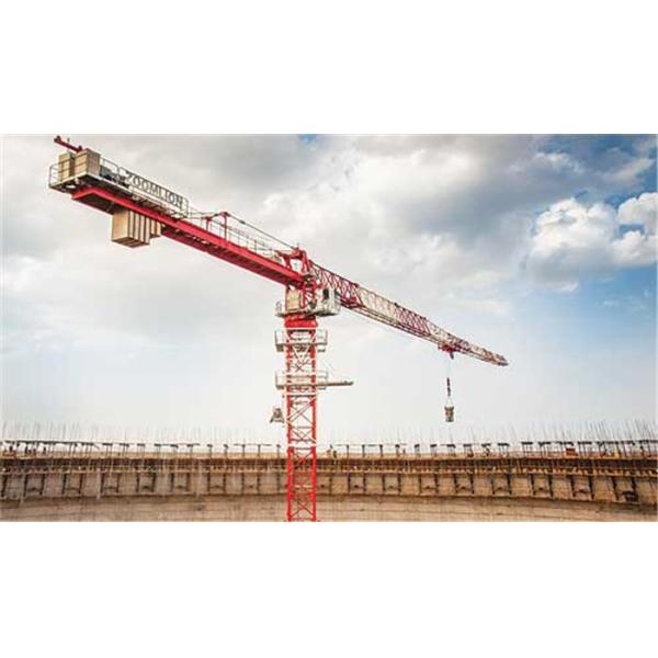Quality XGTT100 12 Tons FLAT TOP Luffing Construction Site Crane 60m wholesale