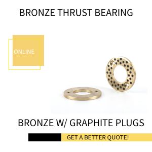 C863 Manganese With Graphite Plugs Bronze Thrust Bearing