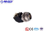 M9 M11 8 Pin Circular Connector , Right Angle Circular Connector With Two Nuts