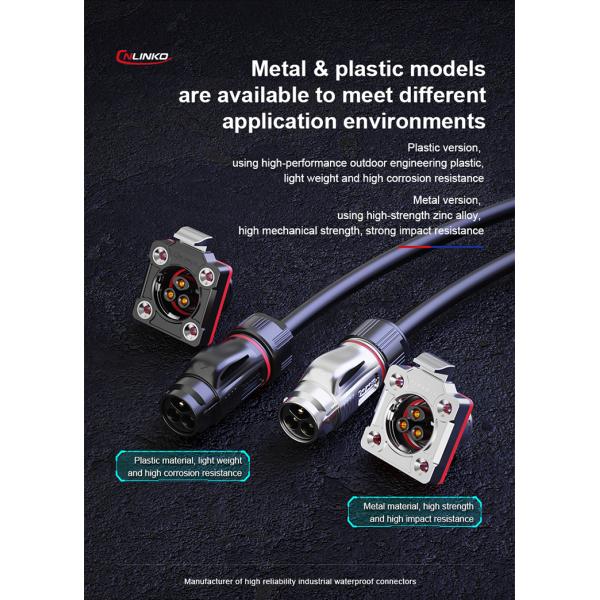 CNLINKO IP68 Waterproof M20 5 Pin Aviation Wire Connector Plug and Socket Female Male Electric Cable Connector Home Improvement