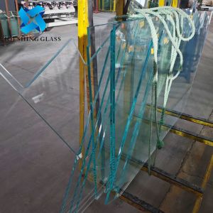 Custom Shape 15mm Ultra Clear Toughened Glass Stair Handrails