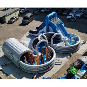 Animal Theme Inflatable 5K Obstacle Course With Climbing Slide