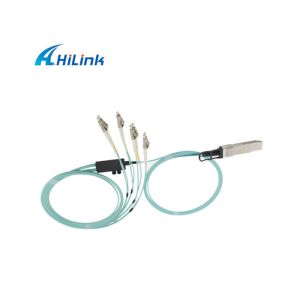 1-10m Length Active Optical Cable 40G AOC QSFP+ To 8 LC QSFP-8LC-AOC CE Approval