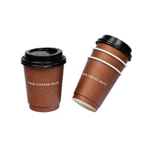 Disposable double-layer hot drink paper cup coffee cup customized eco-friendly