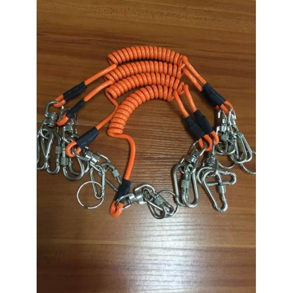 Quality Plastic retention rope chain w/security heavy duty hooks &black rubber sleeves wholesale