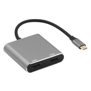 China 4-In-1 Docking Station with 2 Dual 4K HDMI Ports and USB-C Type-C to Dual HDMI Adapter on sale