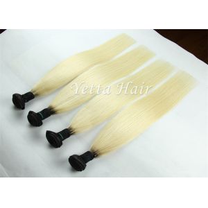 Cheap Double Drawn Soft Ombre Human Hair Extensions With White Blonde for sale
