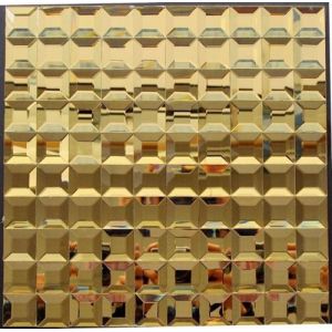 12x12 Mirror Metallic Mosaic Tiles Stainless Steel Mosaics For Bar / Hallway