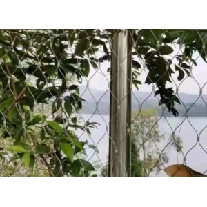 40mm*40mm SS Rope Mesh Balustrade Wire Mesh With Ferruled Connection