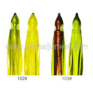 Best quality Soft squid skirt fishing lure color: 96#~120# size:3"~15"