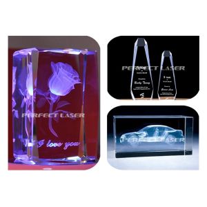 Non Touch Style 3d Laser Engraving System Transparent Material Application