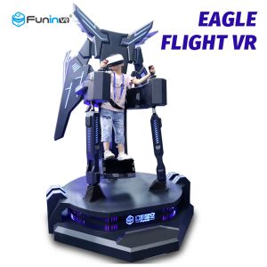 Eagle Flight VR 9D Game Simulator Adult Rides For Amusement Park Black Color