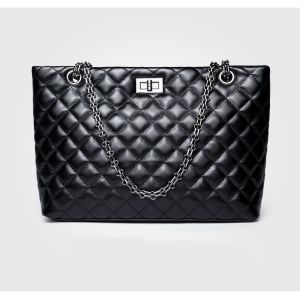 ODM Polyester Lining Shoulder Polyurethane Tote Bag With Hasp