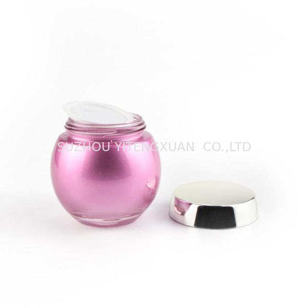 Ball Shape Empty Cosmetic Containers , Glass Face Cream Jars 50 70 120 150 240 330 Ml