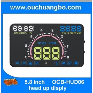 Cheap Ouchuangbo 5.8 inch hud head up diplay with OBD2 Interface Plug &amp; Play ES350 Vehicle-Mounted Speeding Warning Alarm for sale