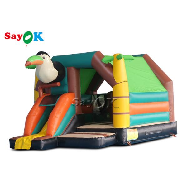 Quality Colorful Jumping Bouncy Castle Animal Theme Woodpecker Bounce House Slide Combo wholesale