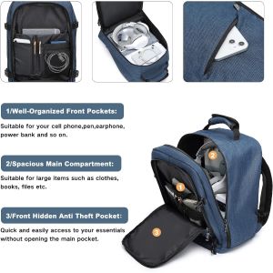 Navy Lightweight Daypack for Flight 20L Carry on Airplane Approved Under Seat