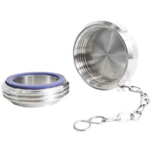 WZ Sanitary SMS Union Blind Nut with Chain DIN 3A SMS General Cylindrical Head