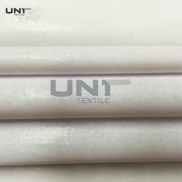 Casual Shirt Polyester Interlining Fabric With Flat Coating HDPE